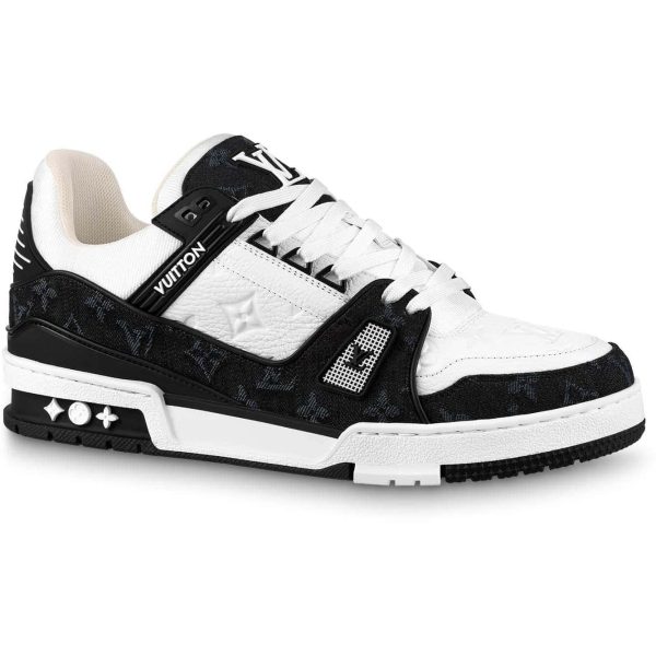 کتونی لویی ویتون ترینر سفید مشکی LOUIS VUITTON TRAINER
